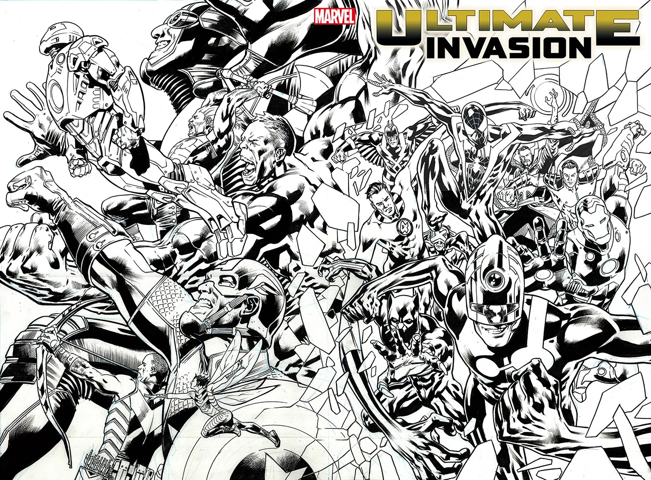 Ultimate Invasion #1 (Hitch Wraparound Black & White Variant) 3 Ultimate Invasion #1 (Hitch Wraparound Black & White Variant)