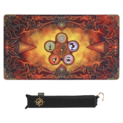 TCG Playmat With Stitched Edges & Drawstring Pouch: Flames