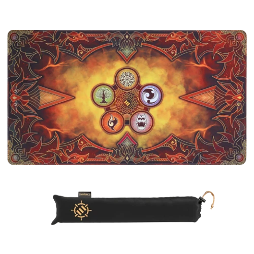 TCG Playmat With Stitched Edges & Drawstring Pouch: Flames 3 TCG Playmat With Stitched Edges & Drawstring Pouch: Flames