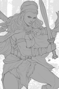 Conan The Barbarian #1 (Cover M Artgerm Virgin Black & White Variant)