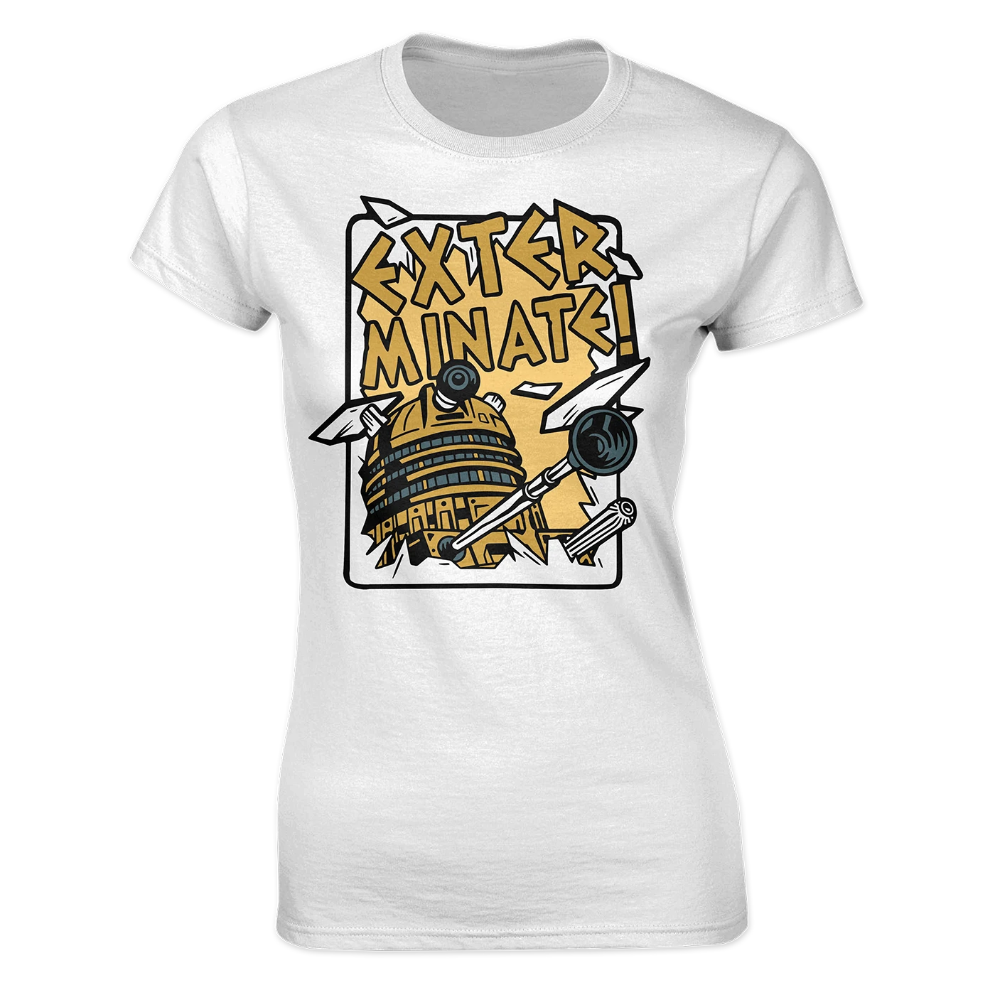 Doctor Who: Flashback Collection: Women's Fit T-Shirt: Daleks (Exterminate) 3 Doctor Who: Flashback Collection: Women's Fit T-Shirt: Daleks (Exterminate)