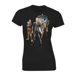 Doctor Who: Women's Fit T-Shirt: The Four Doctors #5 By Neil Edwards