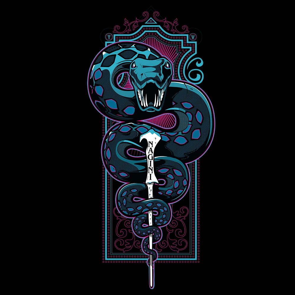 Harry Potter: Women's Fit T-Shirt: Neon Nagini 3 Harry Potter: Women's Fit T-Shirt: Neon Nagini