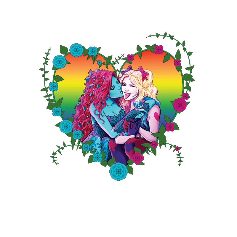 Batman: T-Shirt: Harley & Ivy Pride By Jen Bartel (White) 4 Batman: T-Shirt: Harley & Ivy Pride By Jen Bartel (White) - Image 2