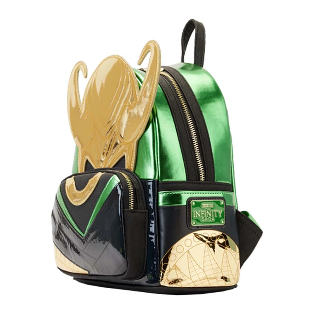 Marvel: Loungefly Mini Backpack: Loki (Metallic) 6 Marvel: Loungefly Mini Backpack: Loki (Metallic) - Image 4