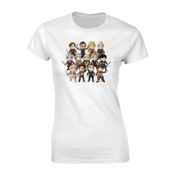 Doctor Who: Women's Fit T-Shirt: Kawaii 13 Doctors & 13 Screwdrivers By Kelly Yates