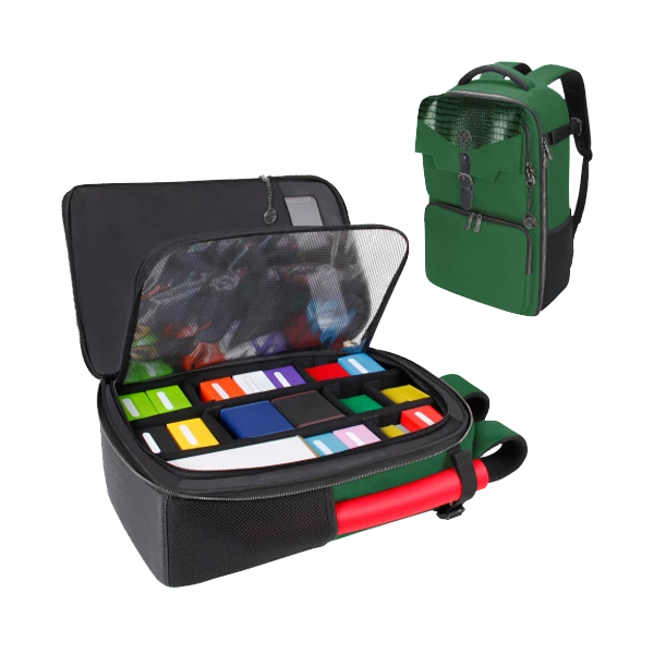 ENHANCE Tabletop Series: Collector's Edition Trading Card Backpack: Green 3 ENHANCE Tabletop Series: Collector's Edition Trading Card Backpack: Green