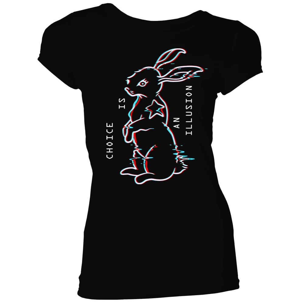 The Matrix: Resurrections: Women's Fit T-Shirt: White Rabbit 3 The Matrix: Resurrections: Women's Fit T-Shirt: White Rabbit