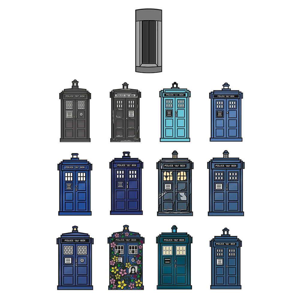 Doctor Who: Diamond Collection: Enamel Pin Badge Set: The TARDIS X13 (Special Edition) 6 Doctor Who: Diamond Collection: Enamel Pin Badge Set: The TARDIS X13 (Special Edition) - Image 4