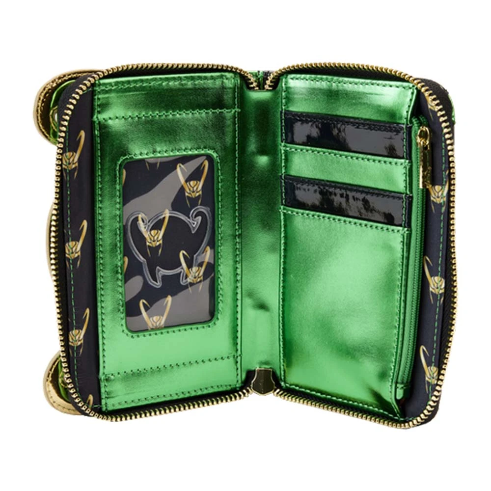 Marvel: Loungefly Zip Around Wallet: Loki (Metallic) 5 Marvel: Loungefly Zip Around Wallet: Loki (Metallic) - Image 3
