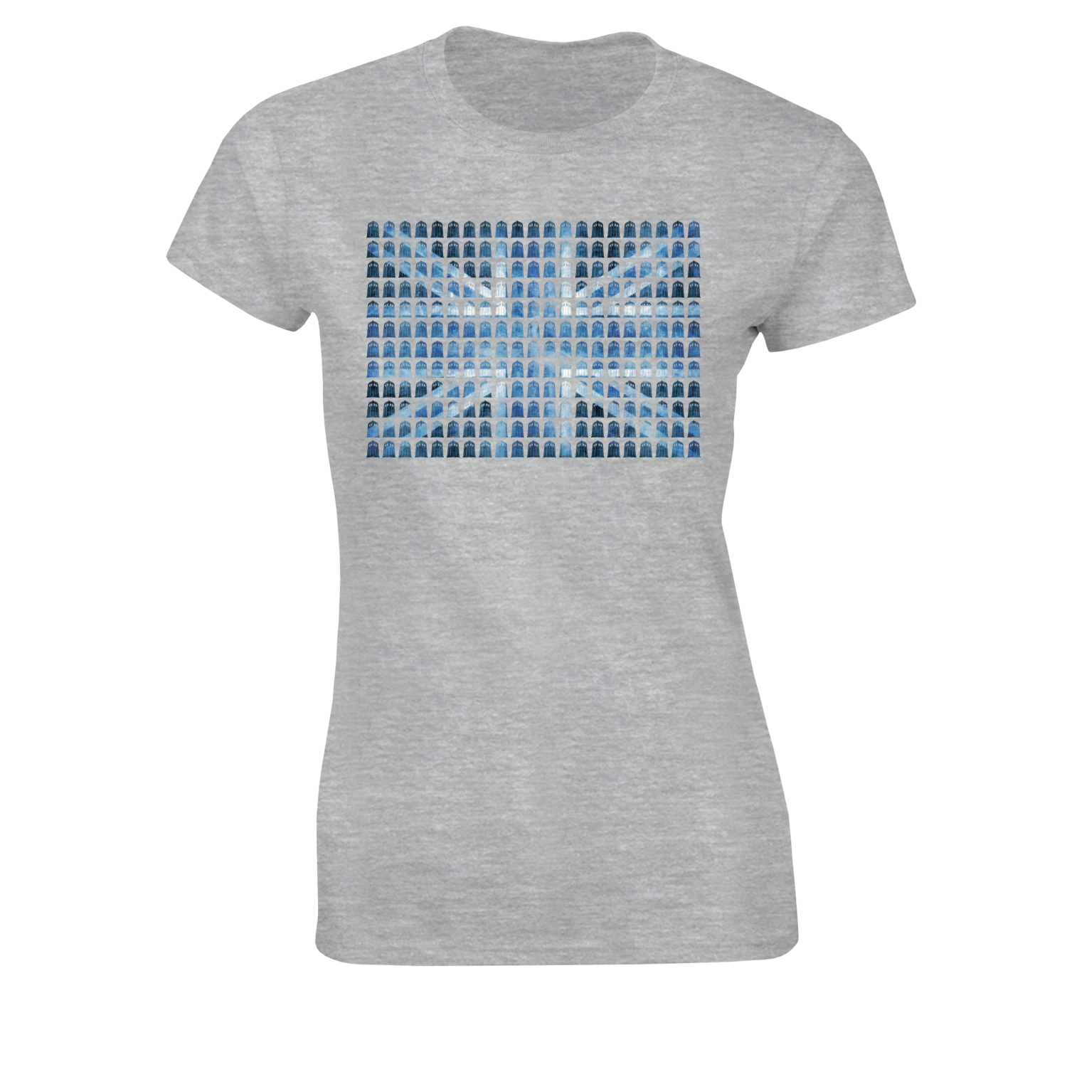 Doctor Who: Women's Fit T-Shirt: Union Flag TARDIS Montage 3 Doctor Who: Women's Fit T-Shirt: Union Flag TARDIS Montage