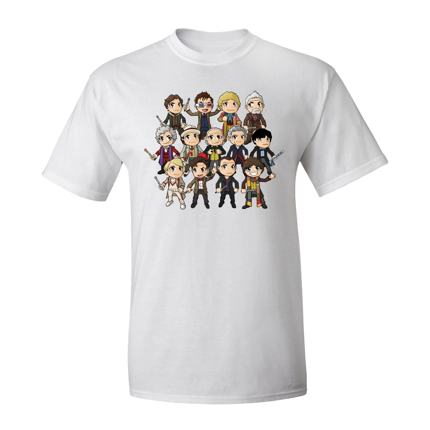 Doctor Who: T-Shirt: Kawaii Doctors 1-12 By Kelly Yates 3 Doctor Who: T-Shirt: Kawaii Doctors 1-12 By Kelly Yates