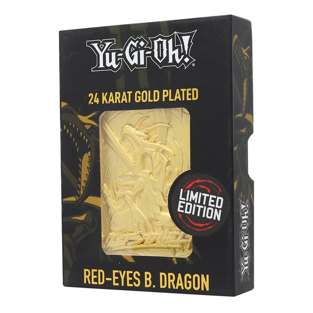 Yu-Gi-Oh!: Limited Edition 24k Gold Plated Collectible Metal Card: Red Eyes Blue Dragon 3 Yu-Gi-Oh!: Limited Edition 24k Gold Plated Collectible Metal Card: Red Eyes Blue Dragon