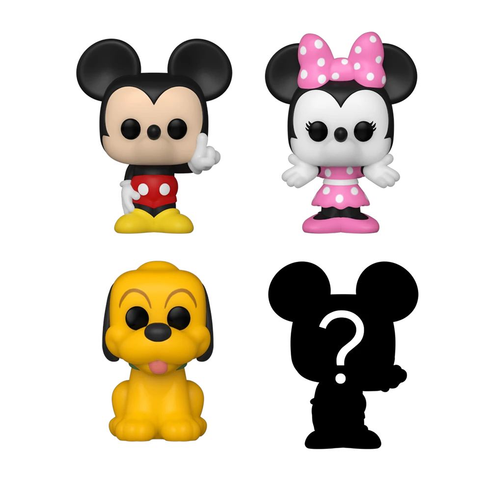 Disney: Bitty Pop! Vinyl Figure 4-Pack: Mickey Mouse, Minnie Mouse, Pluto & Mystery Figure 3 Disney: Bitty Pop! Vinyl Figure 4-Pack: Mickey Mouse, Minnie Mouse, Pluto & Mystery Figure