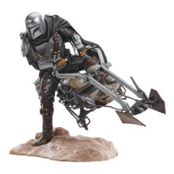 Star Wars: The Mandalorian: Premier Collection 1/7 Scale Statue: Din Djarin With Speeder Bike