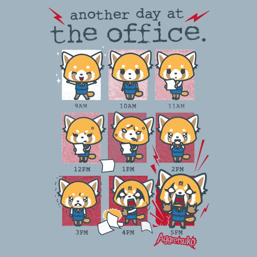 Aggretsuko: T-Shirt: Another Day At The Office 4 Aggretsuko: T-Shirt: Another Day At The Office - Image 2