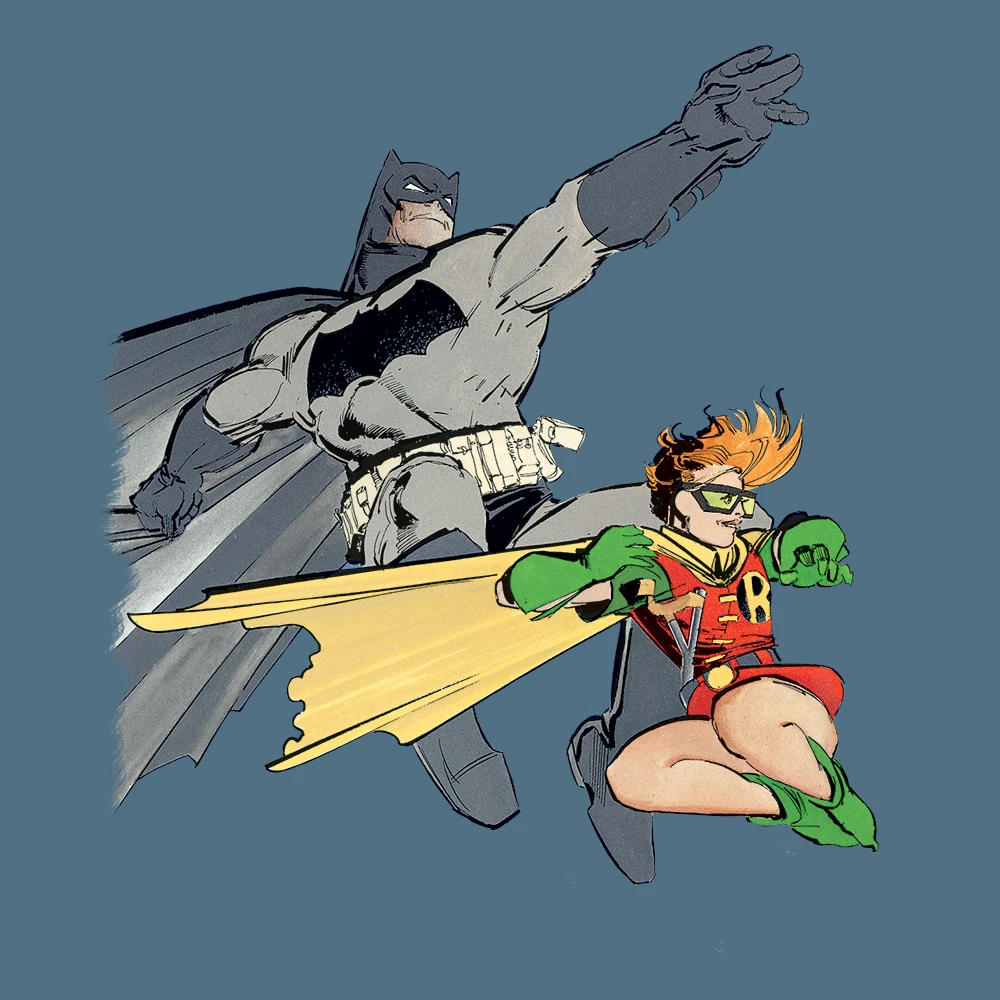 Batman: Women's Fit T-Shirt: The Dark Knight Returns Batman & Robin 4 Batman: Women's Fit T-Shirt: The Dark Knight Returns Batman & Robin - Image 2