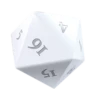 Ultra Pro: Dice Set: Vivid Heavy Metal D20 2-Pack: White 2 Ultra Pro: Dice Set: Vivid Heavy Metal D20 2-Pack: White -Fashion Select Toys Store 9311af88528f26a6170ad1450d0c9f93663e