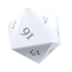 Ultra Pro: Dice Set: Vivid Heavy Metal D20 2-Pack: White