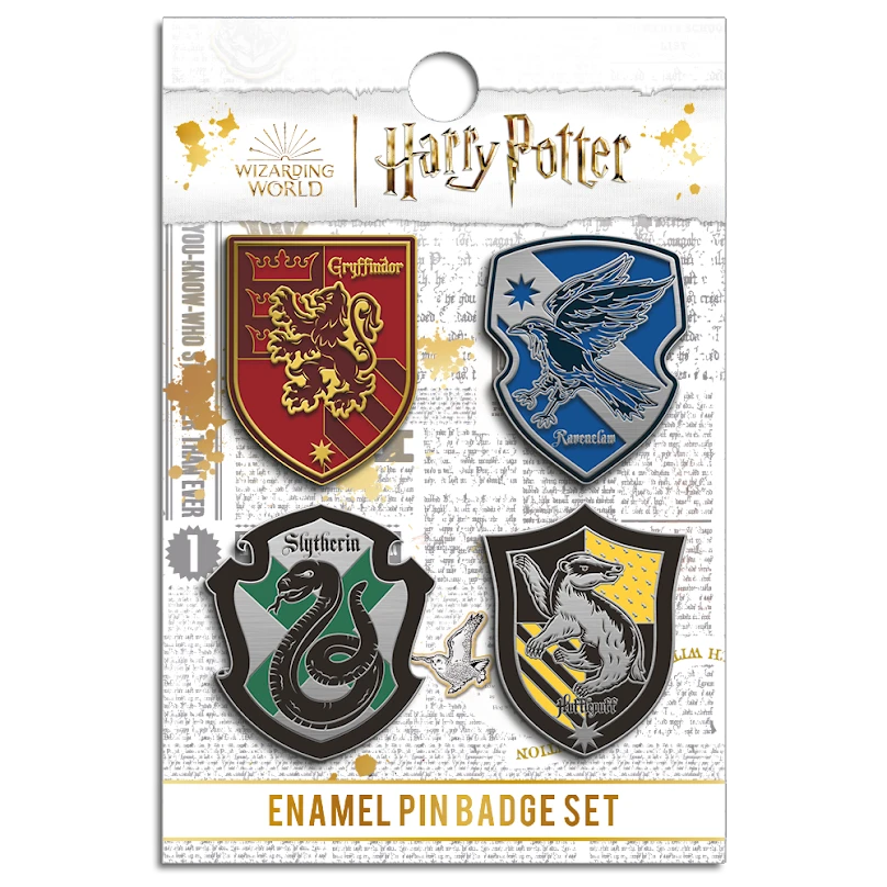 Harry Potter: Enamel Pin Badges: House Crests Set 3 Harry Potter: Enamel Pin Badges: House Crests Set