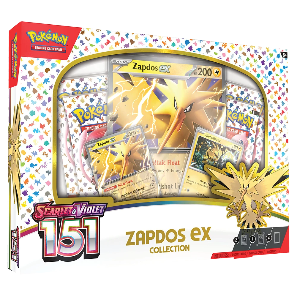 Pokémon: Trading Card Game: Scarlet & Violet 151: Zapdos Ex Collection Box 3 Pokémon: Trading Card Game: Scarlet & Violet 151: Zapdos Ex Collection Box