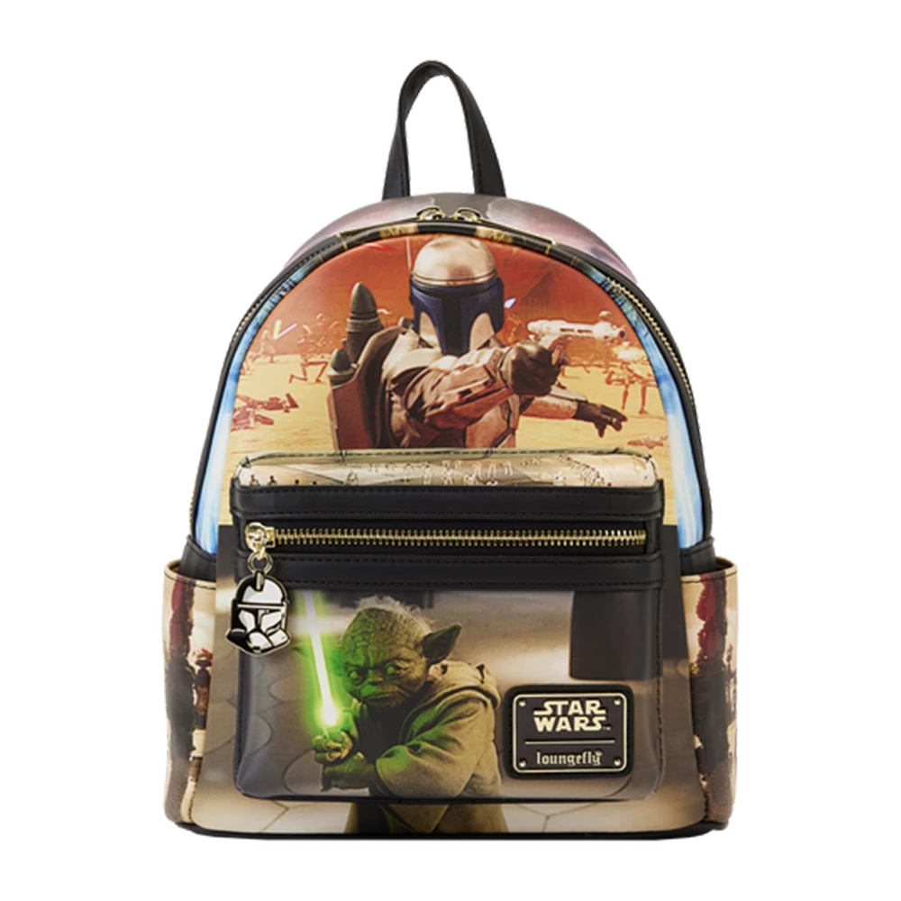 Star Wars: Attack Of The Clones: Loungefly Mini Backpack: Scenes 3 Star Wars: Attack Of The Clones: Loungefly Mini Backpack: Scenes