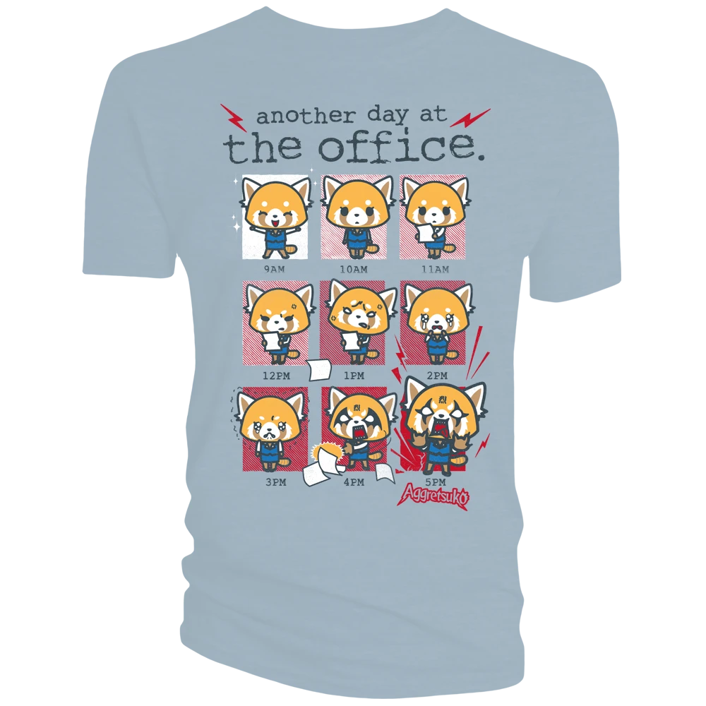 Aggretsuko: T-Shirt: Another Day At The Office 3 Aggretsuko: T-Shirt: Another Day At The Office