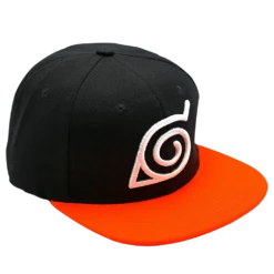 Naruto Shippuden: Snapback Cap: Konoha (Black & Orange)
