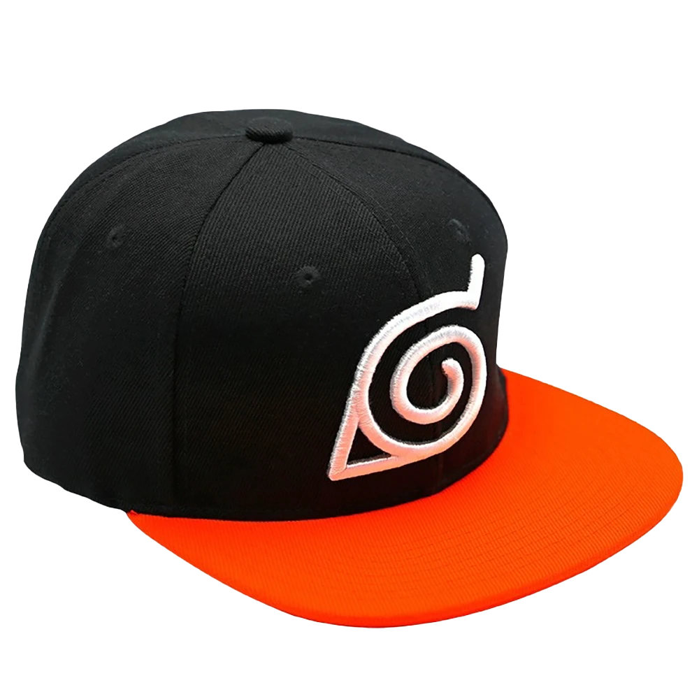 Naruto Shippuden: Snapback Cap: Konoha (Black & Orange) 3 Naruto Shippuden: Snapback Cap: Konoha (Black & Orange)