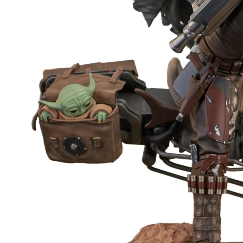 Star Wars: The Mandalorian: Premier Collection 1/7 Scale Statue: Din Djarin With Speeder Bike 4 Star Wars: The Mandalorian: Premier Collection 1/7 Scale Statue: Din Djarin With Speeder Bike - Image 2
