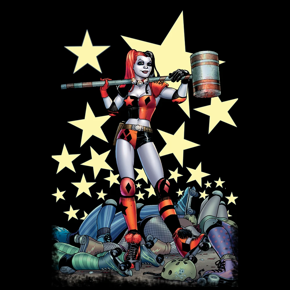 Batman: Women's Fit T-Shirt: Harley Quinn's Hammer Time 4 Batman: Women's Fit T-Shirt: Harley Quinn's Hammer Time - Image 2