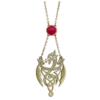 House Of The Dragon: Necklace With Gem: 3 Dragon Pendant