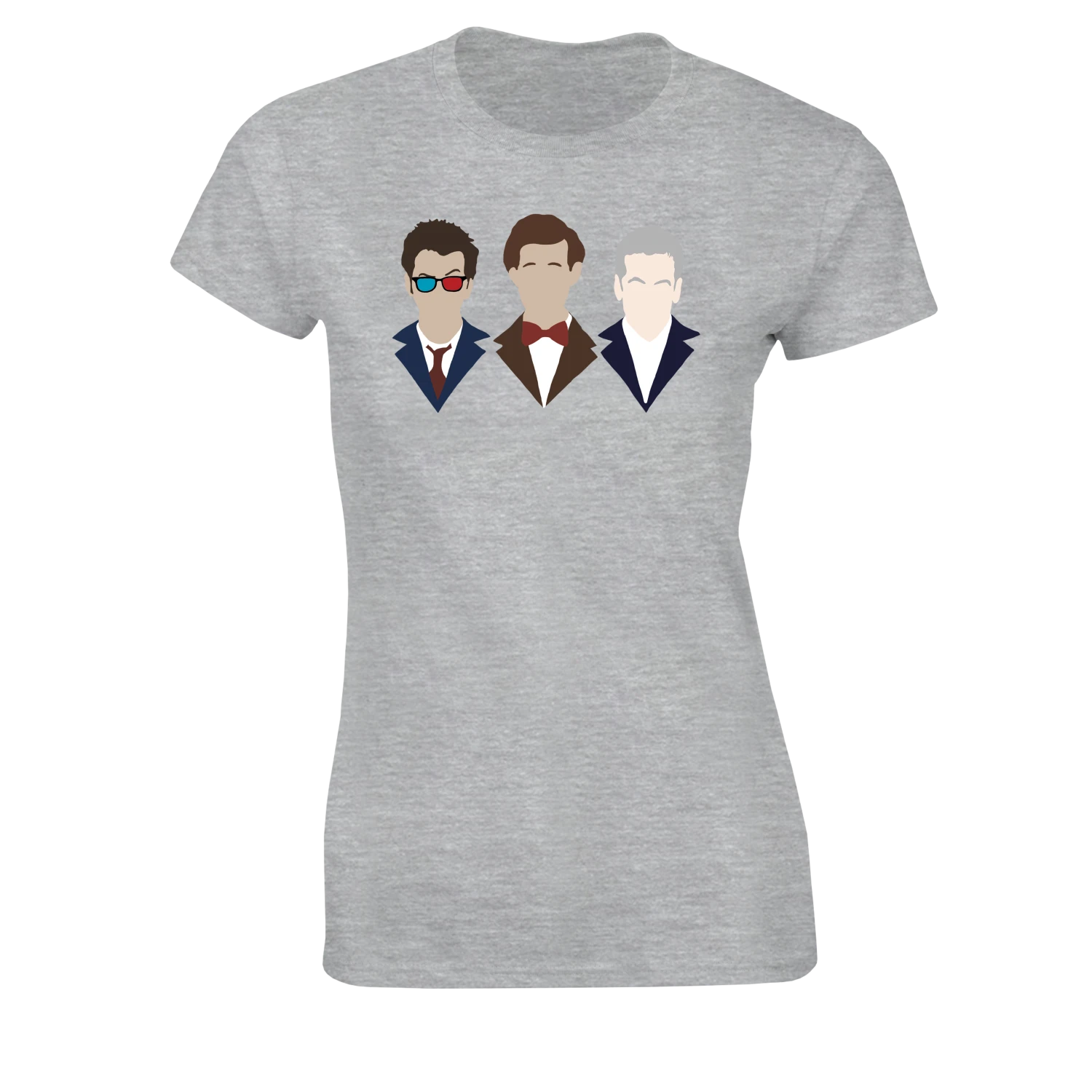 Doctor Who: Women's Fit T-Shirt: A Trio Of Doctors 3 Doctor Who: Women's Fit T-Shirt: A Trio Of Doctors