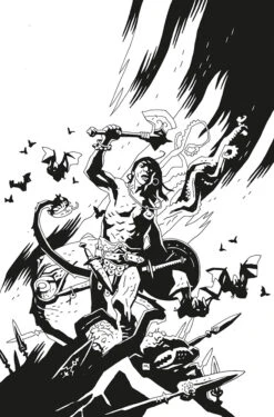 Conan The Barbarian #1 (Cover L Mignola Virgin Black & White Variant)