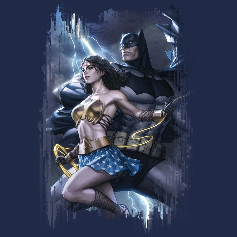 Wonder Woman: T-Shirt: Wonder Woman & Batman By Artgerm 4 Wonder Woman: T-Shirt: Wonder Woman & Batman By Artgerm - Image 2