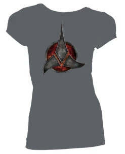 Star Trek: Women's Fit T-Shirt: Klingon Symbol (Charcoal)