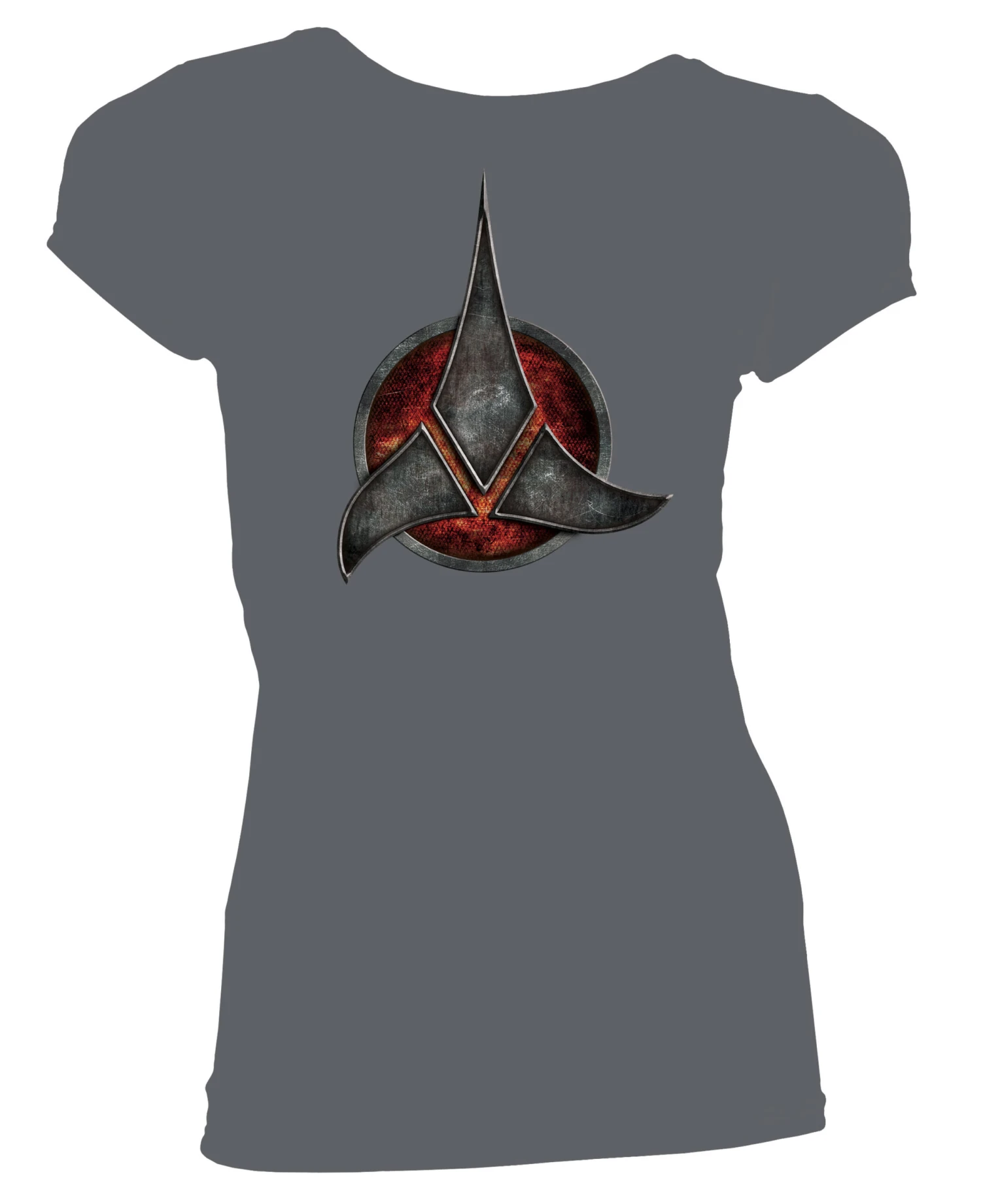 Star Trek: Women's Fit T-Shirt: Klingon Symbol (Charcoal) 3 Star Trek: Women's Fit T-Shirt: Klingon Symbol (Charcoal)