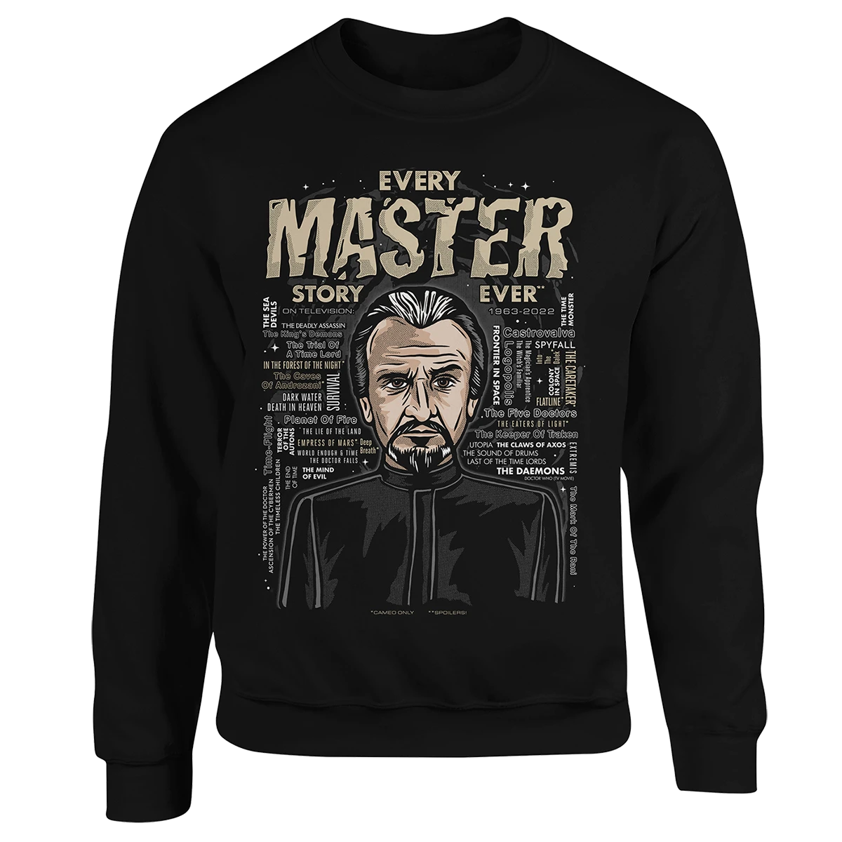 Doctor Who: 60th Anniversary Diamond Collection: Sweatshirt: Every Master Story Ever! 3 Doctor Who: 60th Anniversary Diamond Collection: Sweatshirt: Every Master Story Ever!