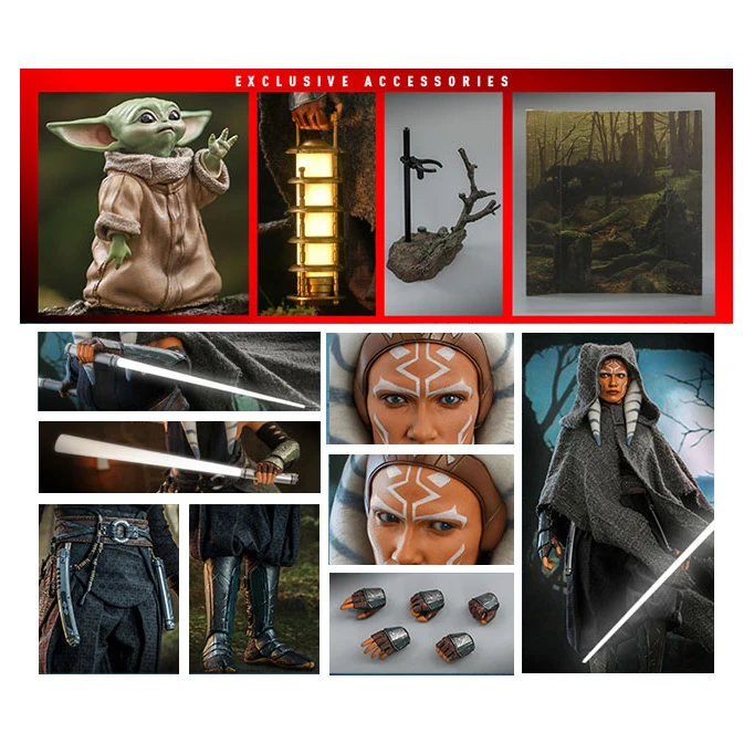 Star Wars: The Mandalorian: Hot Toys Action Figure Twin Set: Ahsoka Tano & Grogu 4 Star Wars: The Mandalorian: Hot Toys Action Figure Twin Set: Ahsoka Tano & Grogu - Image 2