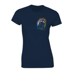 Doctor Who: Women's Fit T-Shirt: Starburst TARDIS (Breast Logo)